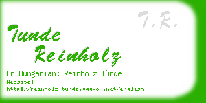 tunde reinholz business card